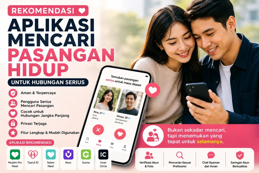 Rekomendasi Aplikasi Mencari Pasangan Hidup untuk Hubungan Serius